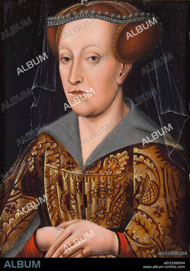 JAN VAN EYCK (after). Portrait of Jakobäa Tochter des Wilhelm VI. von Wittelsbach (1401-1436). Dimensions: 29,7 x 22 cm. Kunsthistorisches Museum Wien, Gemäldegalerie.