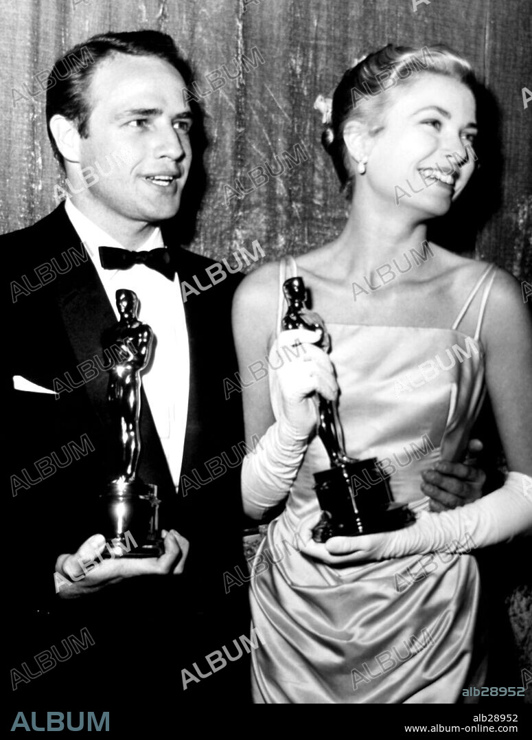 GRACE KELLY and MARLON BRANDO.  1955