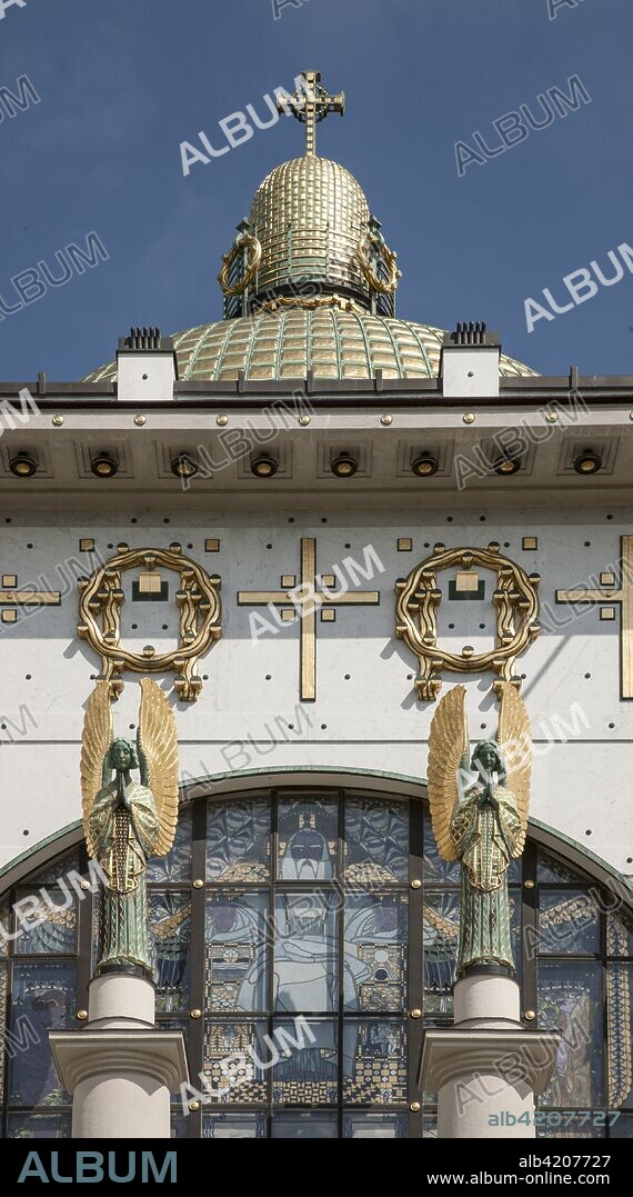 Kirche am Steinhof, Vienna, Austria, 2015. Also called the Church of St Leopold, it is the Roman Catholic oratory of the Steinhof Psychiatric Hospital and was designed by Otto Wagner 1903-7. It is considered one of the most important Art Nouveau churches in the world.