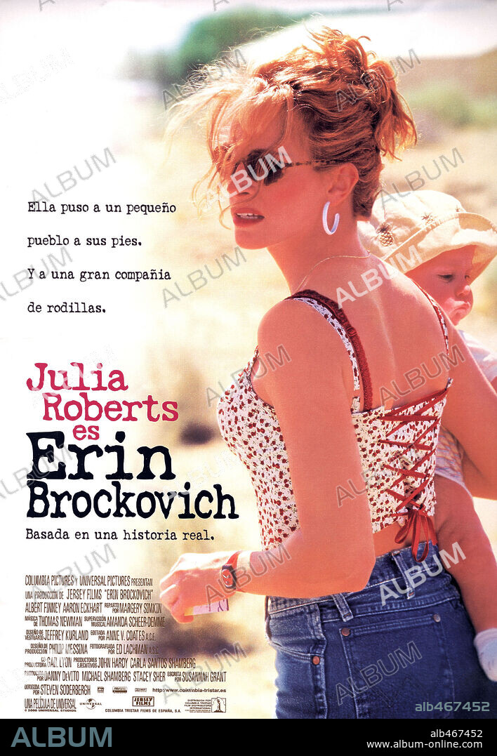 Poster of ERIN BROCKOVICH, 2000, directed by STEVEN SODERBERGH. Copyright UNIVERSAL PICTURES.