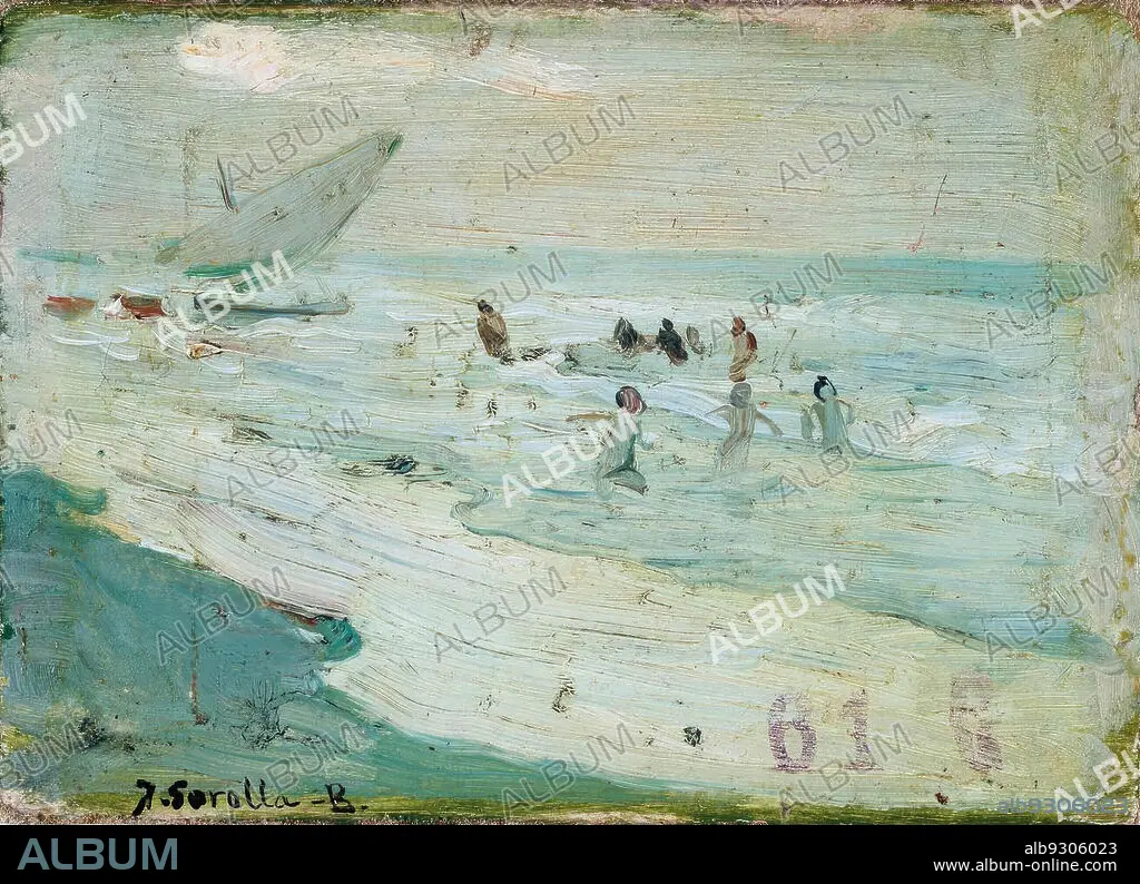 JOAQUIN SOROLLA. Joaquín Sorolla/ Beach scene, 1900. Oil on canvas 