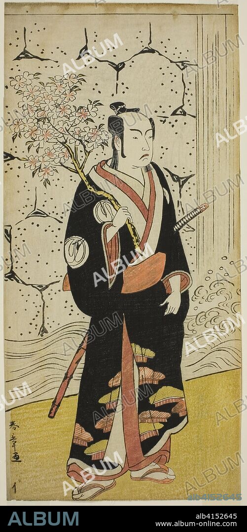 The Actor Sawamura Sojuro III as Sonobe Zaemon in the play 