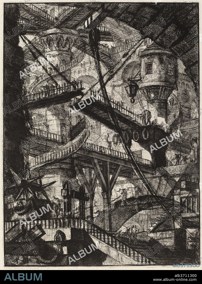 GIOVANNI BATTISTA PIRANESI. The Drawbridge. Dated: 1780s. Dimensions: plate: 54.7 x 41.1 cm (21 9/16 x 16 3/16 in.)  sheet: 68.3 x 53 cm (26 7/8 x 20 7/8 in.). Medium: etching, engraving, scratching [date should be read as "published 1780s"].