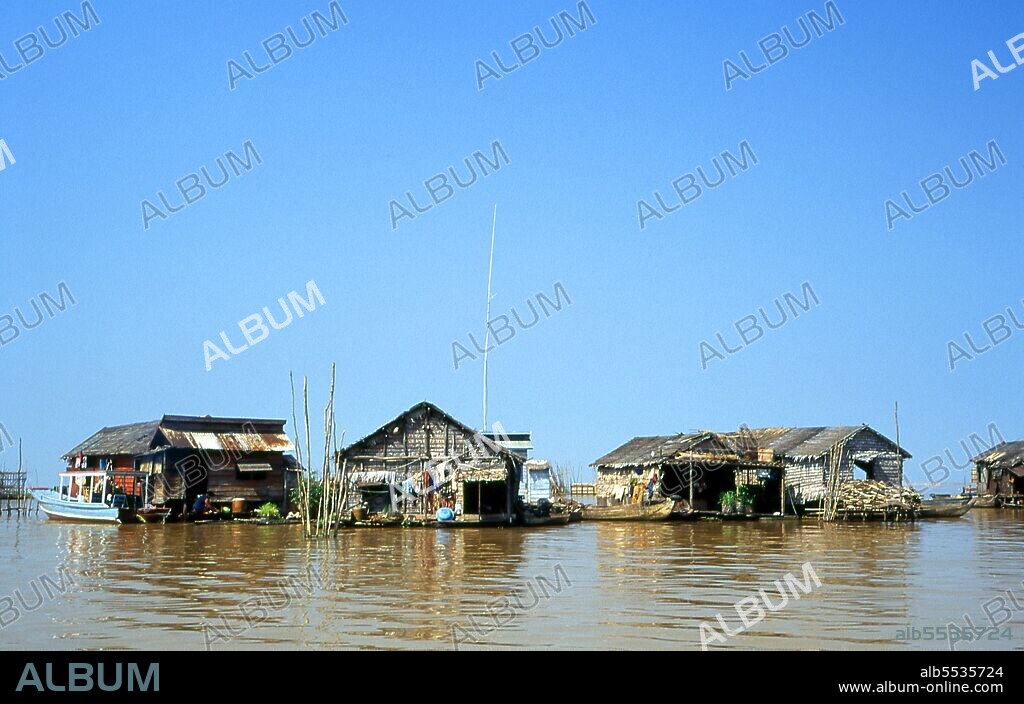 The Tonlé Sap (Large Fresh Water River or Great Lake) is a combined lake and river system of major importance to Cambodia. The Tonlé Sap is the largest freshwater lake in South East Asia and is an ecological hot spot that was designated as a UNESCO biosphere in 1997. The Tonlé Sap is unusual for two reasons: its flow changes direction twice a year, and the portion that forms the lake expands and shrinks dramatically with the seasons. From November to May, Cambodia's dry season, the Tonlé Sap drains into the Mekong River at Phnom Penh. However, when the year's heavy rains begin in June, the Tonlé Sap backs up to form an enormous lake. The Tonlé Sap is home to many ethnic Vietnamese and Cham communities, living in floating villages around the lake.