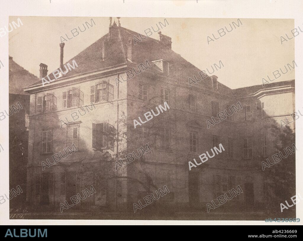 House in Pau, 1854. W.H.G. (French). Salted paper print from a paper  negative; image: 24.4 x 34.4 cm (9 5/8 x 13 9/16 in.); mounted: 47.5 x 59.6  cm (18 11/16 x 23 7/16 in. - Album alb4236669