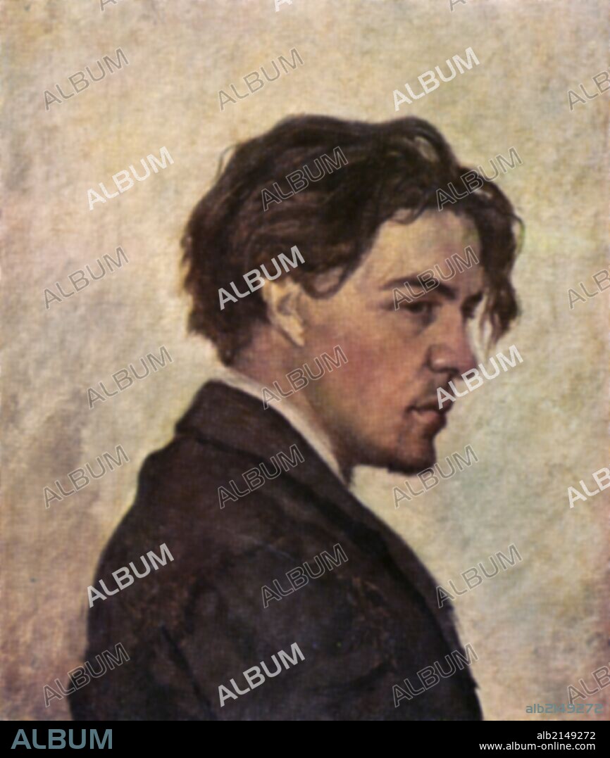 Portrait of anton chekhov by nikolai chekhov.