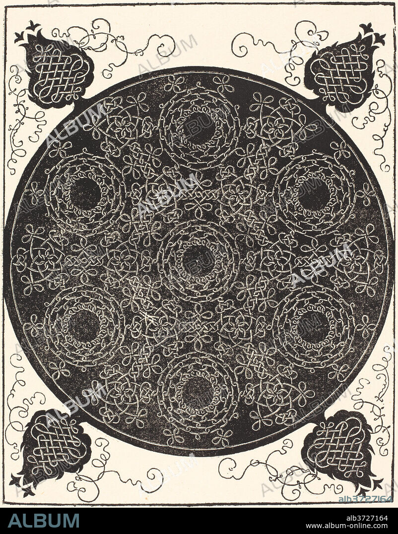 ALBRECHT DÜRER. The Fourth Knot (combining seven circular groups of knots with black centers). Dated: probably 1506/1507. Medium: woodcut.