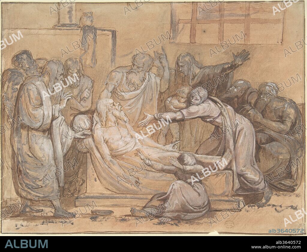 Death of Socrates. Artist: Anonymous, German, 19th century. Dimensions: 10 7/16 x 13 11/16 in.  (26.5 x 34.8 cm). Date: 19th century.