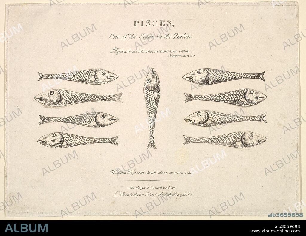 AFTER WILLIAM HOGARTH. Pisces Hogarth s Quadrille Fish Album