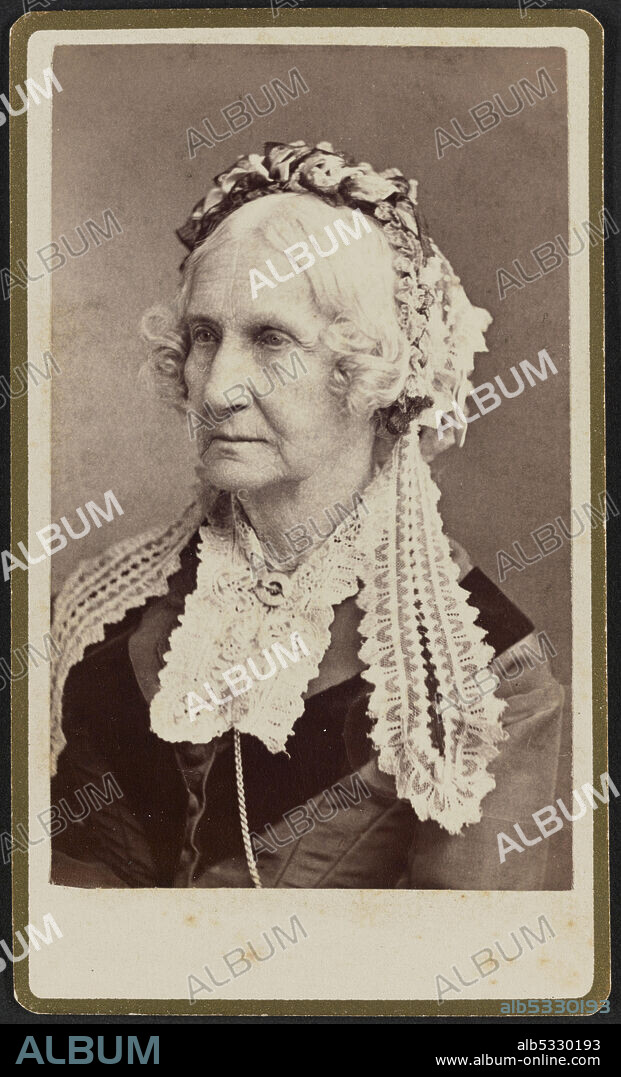 Carte de visite of American inventor Nancy Maria Donaldson Johnson