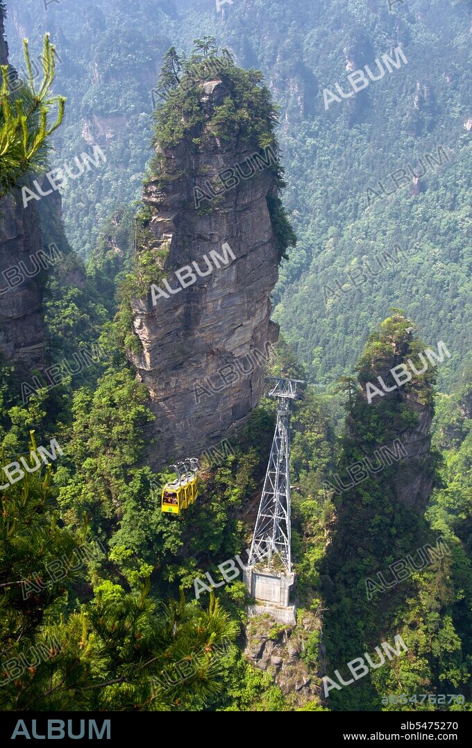 Wulingyuan Scenic Reserve (Chinese: ???; pinyin: Wulíng Yuán) is a scenic and historic interest area in Hunan Province. It is noted for its approximately 3,100 tall quartzite sandstone pillars, some of which are over 800 metres (2,600 ft) in height and are a type of karst formation. In 1992 it was designated a UNESCO World Heritage Site.