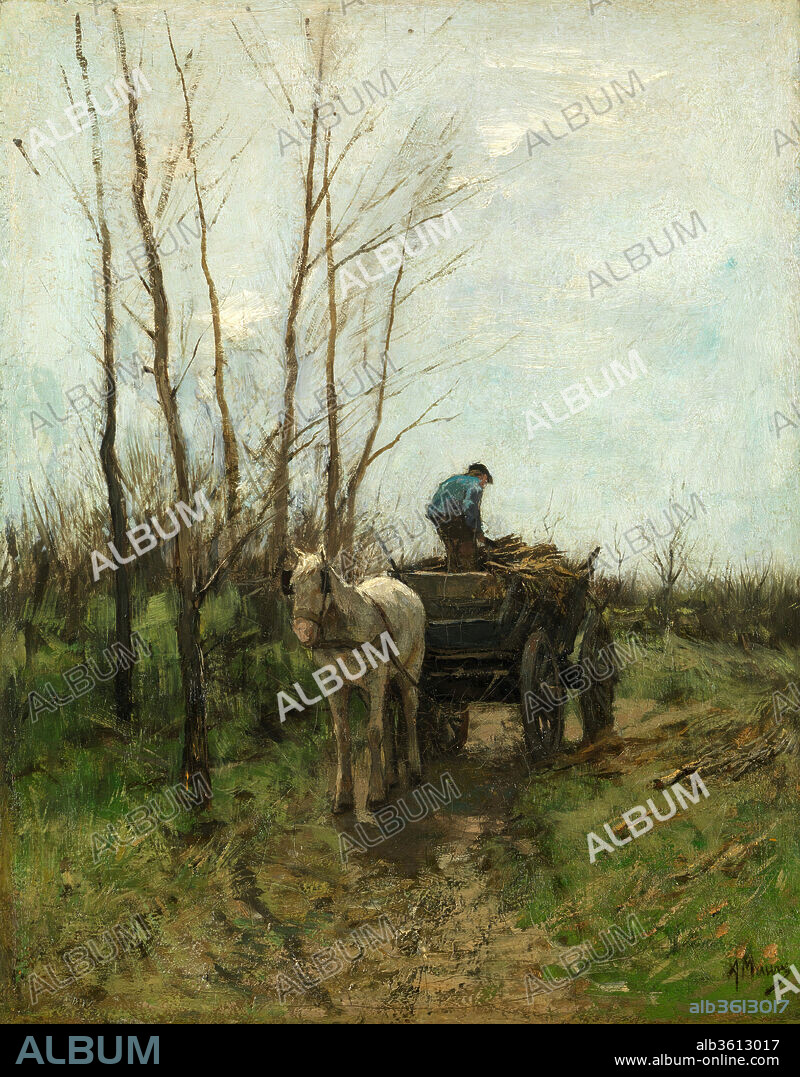 Gathering Wood. Artist: Anton Mauve (Dutch, Zaandam 1838-1888 Arnhem). Dimensions: 16 1/2 x 13 in. (41.9 x 33 cm).