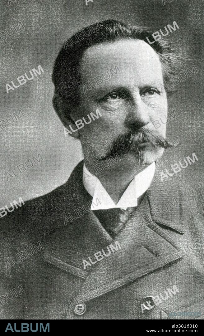 Karl Friedrich Benz (November 25, 1844 - April 4, 1929) was a German engine designer and engineer, generally regarded as the inventor of the first automobile powered by an internal combustion engine, and together with Bertha Benz, pioneering founder of the automobile manufacturer Mercedes-Benz. Other German contemporaries, Gottlieb Daimler and Wilhelm Maybach working as partners, also worked on similar types of inventions, without knowledge of the work of the other, but Benz received a patent for his work first, and, subsequently patented all the processes that made the internal combustion engine feasible for use in an automobile. In 1879, his first engine patent was granted to him, and in 1886, Benz was granted a patent for his first automobile. In 1926, Benz & Cie. and DMG merged as the Daimler-Benz company. A new logo was created, consisting of a three pointed star (representing Daimler's motto: "engines for land, air, and water") surrounded by traditional laurels from the Benz logo, and the brand of all of its automobiles was labeled Mercedes Benz. Benz was a member of the new Daimler Benz board of management for the remainder of his life. He died in 1929 at the age of 84 from a bronchial inflammation. No photographer credited, undated.