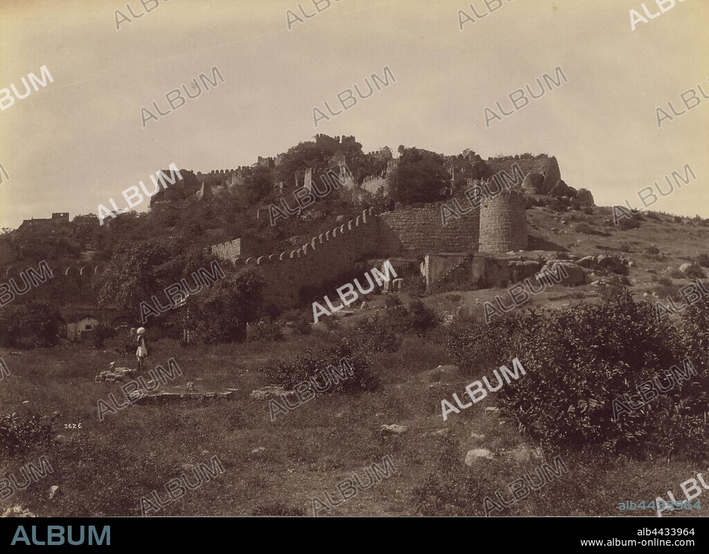 Golconda Fort Near View, Lala Deen Dayal (Indian, 1844 - 1905), Hyderabad, India, September–December 1887, Albumen silver print, 19.1 × 26.2 cm (7 1/2 × 10 5/16 in.).