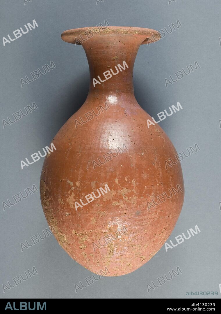 ANCIENT EGYPTIAN. Vessel. Egyptian. Date: 1600 BC-1425 BC. Dimensions: H. 22.25 cm (8 3/4 in.); diam. 14 cm ( 5 1/2 in.). Terra-cotta. Origin: Egypt.