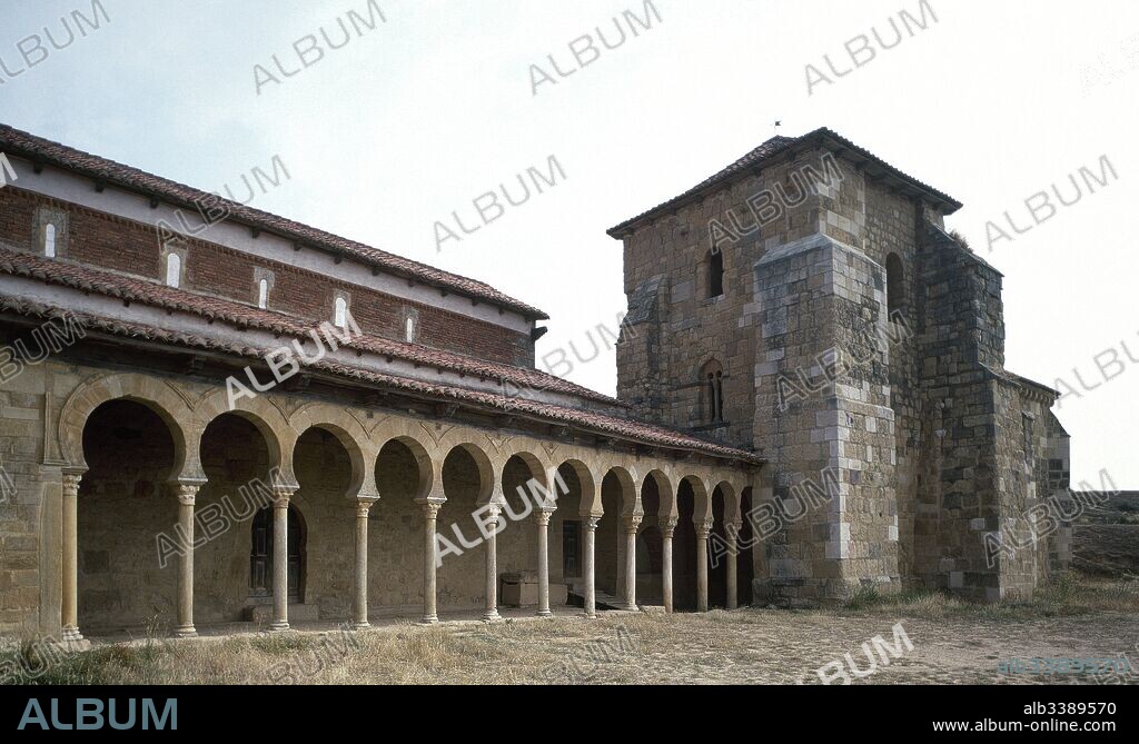 Monastery of San Miguel de Escalada. Portico. Mozarabic style, built on ...