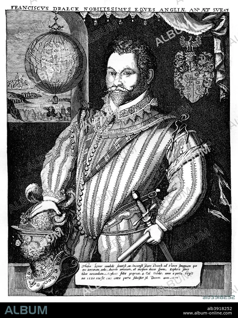 Sir Francis Drake, 16th century, (1910). Artist: Unknown - Album 