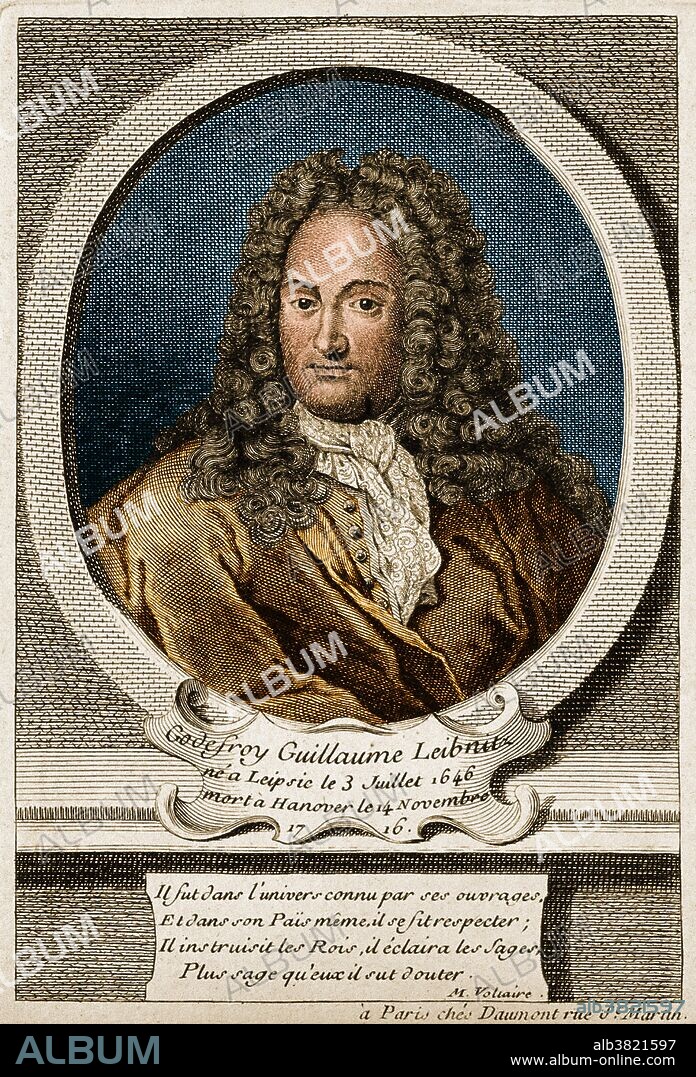 Gottfried Leibniz. Line engraving by C. F. Boetius after G. Leygeb. Gottfried Wilhelm von Leibniz (1646-1716) was a German polymath and philosopher who occupies a prominent place in the history of mathematics and the history of philosophy, having developed differential and integral calculus independently of Isaac Newton. Leibniz's notation has been widely used ever since it was published. He became one of the most prolific inventors in the field of mechanical calculators. He also refined the binary number system, which is the foundation of digital computers.