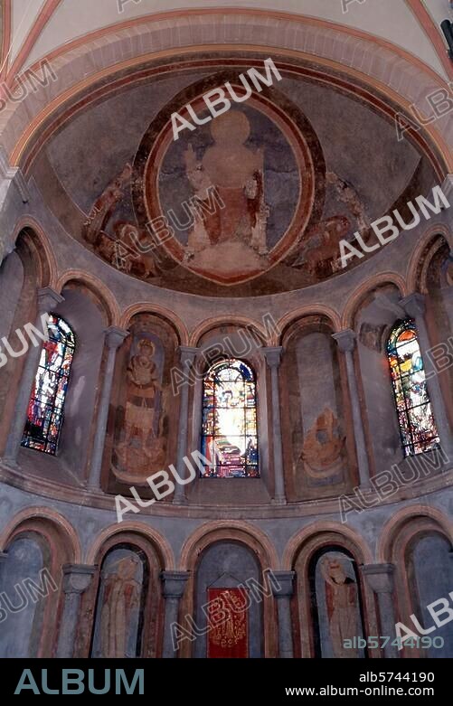 Cologne, Germany.. St Gereon's Basilica (Basilika Sankt Gereon), built from 610 in the Romanesque style. - Apse, frescoes Photo, film size, 6 × 9 cm.