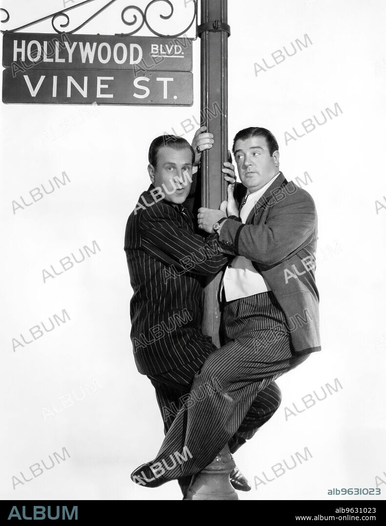 BUD ABBOTT and LOU COSTELLO in ABBOTT AND COSTELLO IN HOLLYWOOD, 1945, directed by S. SYLVAN SIMON. Copyright M.G.M.