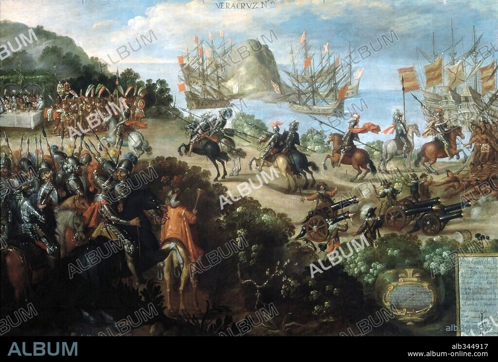 Conquest of Mexico-Battle Scene. Private Collection.