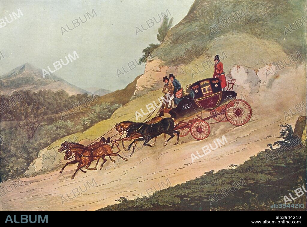 Royal Mail Coach. After James Pollard (1792-1867). From The Connoisseur Vol. XVIII [Otto Limited, London, 1907.].