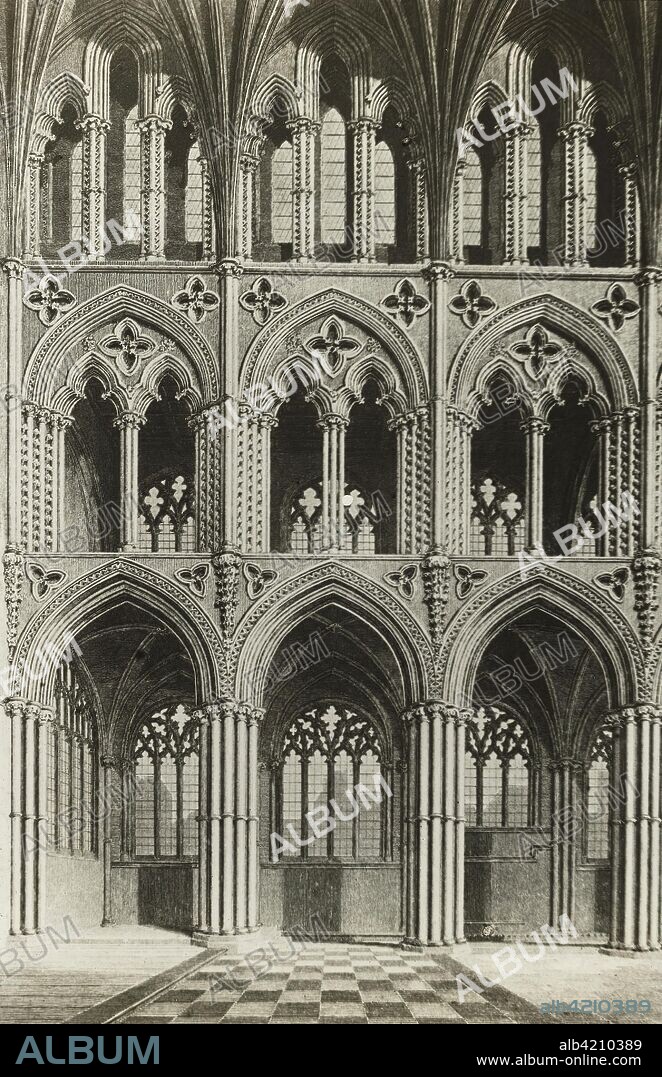 Ely Cathedral: Presbytery, from an Engraving. Frederick H. Evans; English, 1853-1943. Date: 1886-1896. Dimensions: 8.2 × 8.2 cm. Lantern slide. Origin: England.