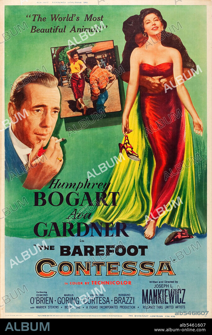 AVA GARDNER et HUMPHREY BOGART dans THE BAREFOOT CONTESSA, 1954, réalisé par JOSEPH L. MANKIEWICZ. Copyright UNITED ARTISTS.