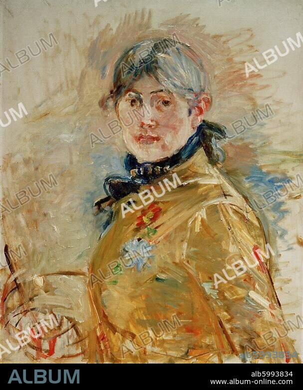 Morisot, Berthe; French painter (married Eugène Manet 1877; model for the painter Edouard Manet); Bourges 14.1.1841-Paris 2.3.1895.-"Autoportrait" (Self portrait), 1885.-Oil on canvas, 61 x 50cm. Inv.No. 6022.