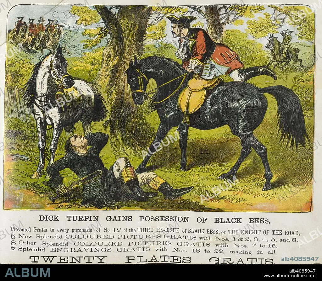 BLACK BESS Black Bess by Edward VILES 1841 1891 Dick Turpin 1705 1739 on  his horse