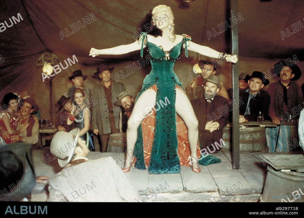 NORMA JEAN BAKER. MARILYN MONROE in RIVER OF NO RETURN, 1954, directed by OTTO PREMINGER. Copyright 20TH CENTURY FOX.