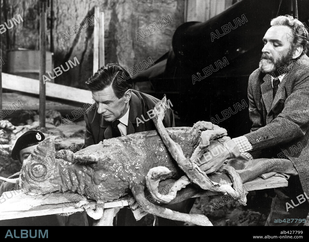 ANDREW KEIR and JAMES DONALD in FIVE MILLION YEARS TO EARTH, 1967 (QUATERMASS AND THE PIT), directed by ROY WARD BAKER. Copyright HAMMER.