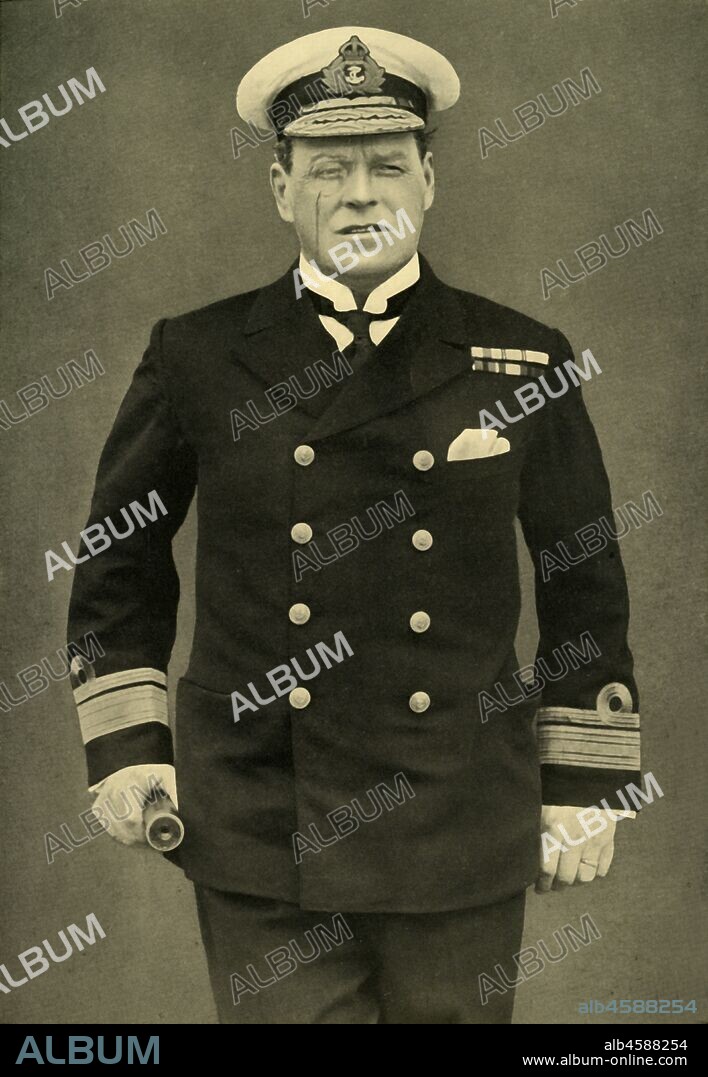 SYMONDS. 'Vice Admiral Sir Rosslyn Wemyss, K.C.B., First Sea Lord', 1917, (c1920). Portrait of naval commander Sir Rosslyn Wemyss (1864-1933), senior British representative at the signing of the armistice that ended active hostilities in the First World War. From "The Great World War: A History", Volume IX, edited by Frank A Mumby. [The Gresham Publishing Company Ltd, London, c1920].