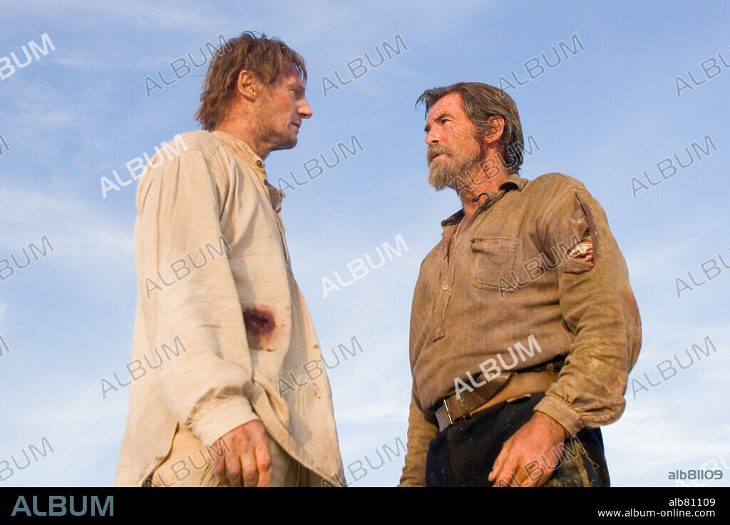 LIAM NEESON and PIERCE BROSNAN in SERAPHIM FALLS, 2006, directed by DAVID VON ANCKEN. Copyright ICON PRODUCTIONS.