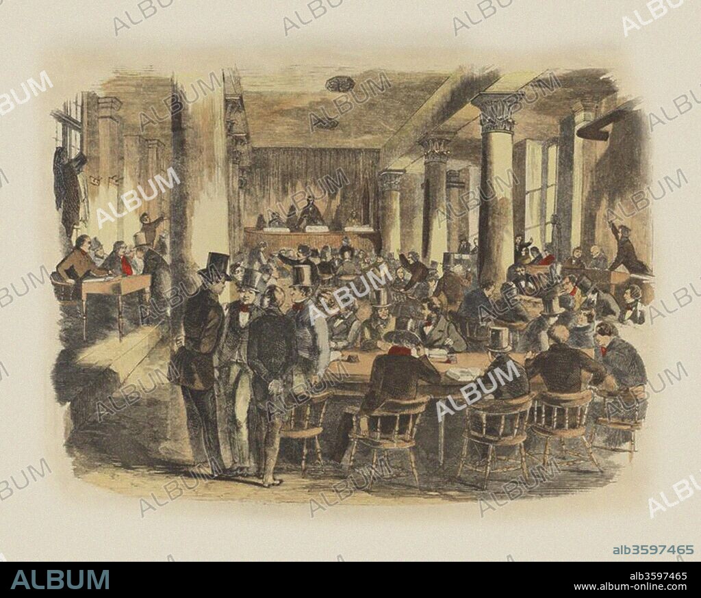 ANONIMO. Scene at the Stock Exchange New York In 1850. Album