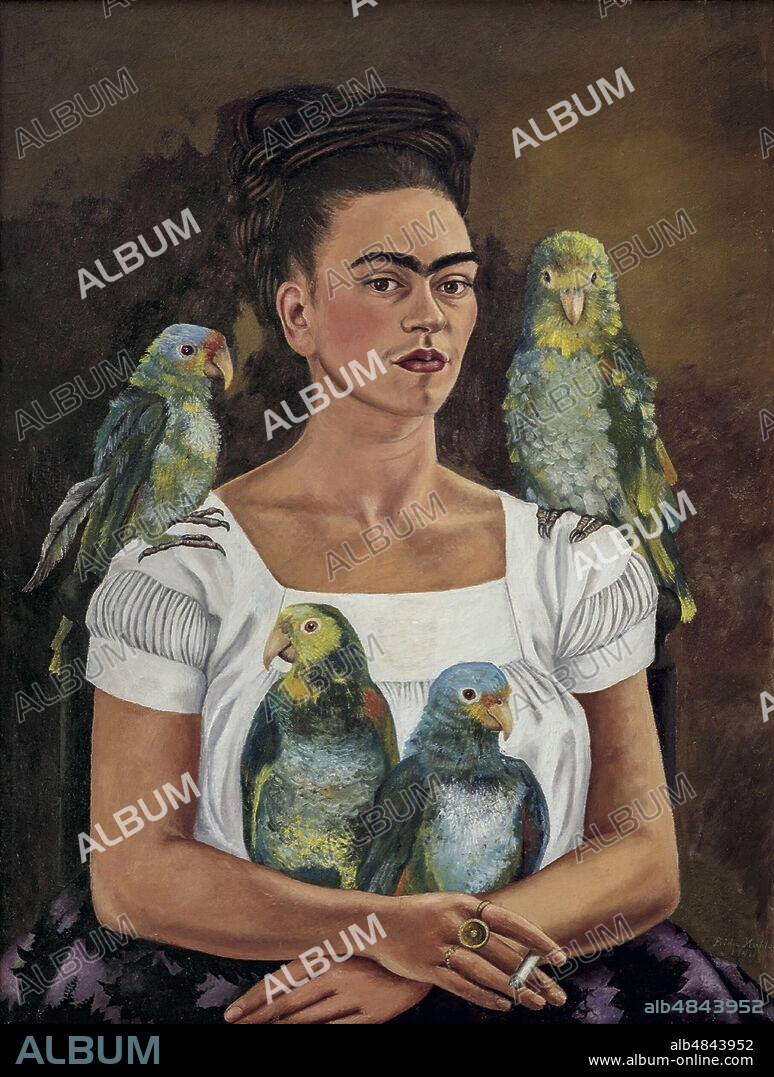 FRIDA KAHLO. Me and My Parrots.