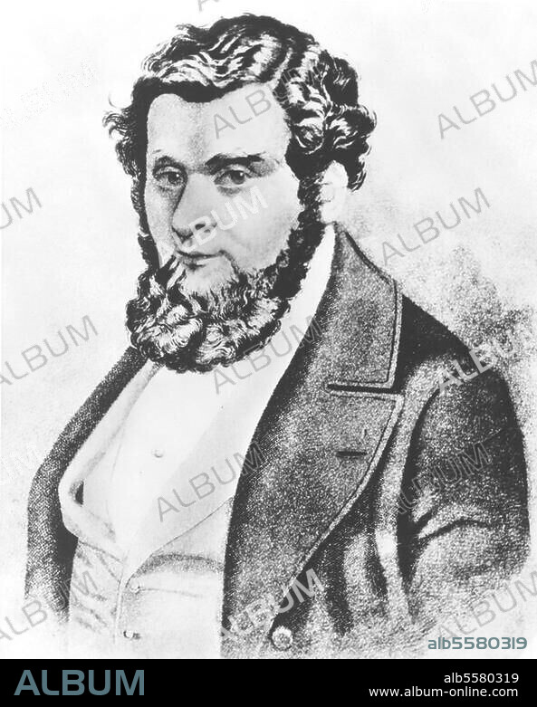 Blum, Robert Politiker, 1848 Führer der demokratischen Linken. Köln 10.11.1807 - (hingerichtet) Wien. 9.11.1848. Porträt. Lithographie, zeitgenössisch.