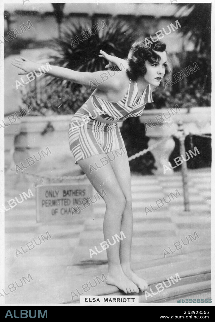 Elsa Marriott, actress, 1938. Cigarette card from 'Modern Beauties', 4th series, issued by the British-American Tobacco Company.