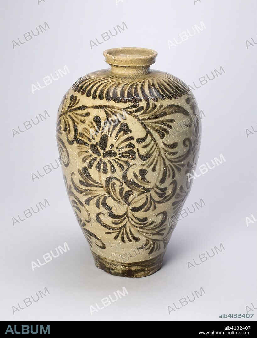 Vase (Maebyong) with Stylized Floral Sprays. Korea. Date: 1101