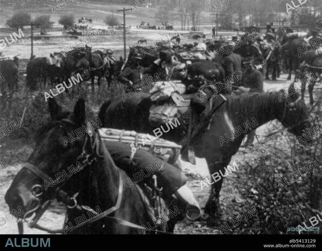 Troop K, 10th U.S. Cavalry, Chickamauga Battlefield, Georgia. The Buffalo Soldiers nickname was given to the "Negro Cavalry" by the Native American tribes they fought in the Indian Wars. The term eventually became synonymous with all of the African American regiments formed in 1866: 9th Cavalry Regiment, 10th Cavalry Regiment, 24th Infantry Regiment, and 25th Infantry Regiment. The "Buffalo Soldiers" were established by Congress as the first peacetime all-black regiments in the regular US Army. Cropped stereograph Keystone View Company, 1898.