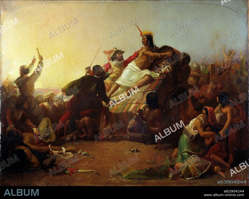 SIR JOHN EVERETT MILLAIS. Pizarro Seizing the Inca of Peru. Date