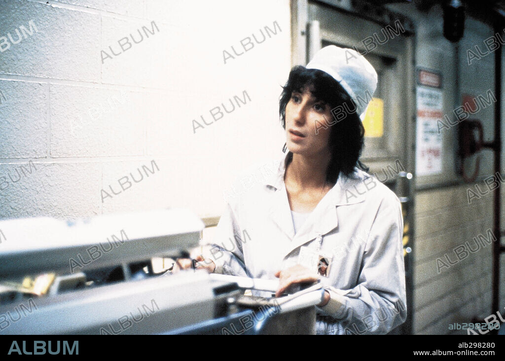 CHER in SILKWOOD, 1983, directed by MIKE NICHOLS. Copyright 20TH CENTURY FOX.