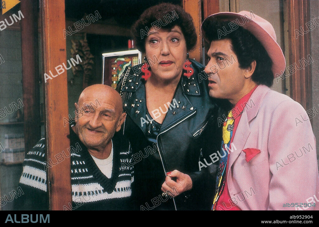 ANDRES PAJARES y MARY SANTPERE en MAKINAVAJA, EL ULTIMO CHORISO, 1992, dirigida por CARLOS SUAREZ.