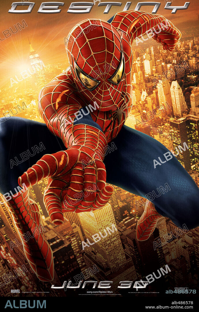 Plakat zu SPIDER-MAN 2, 2004, unter der Regie von SAM RAIMI. Copyright COLUMBIA PICTURES/MARVEL ENTERTAINMENT.