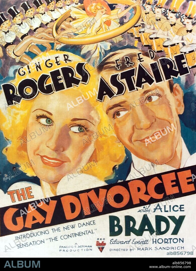Poster of THE GAY DIVORCEE, 1934, directed by MARK SANDRICH. Copyright RKO.  - Album alb856798