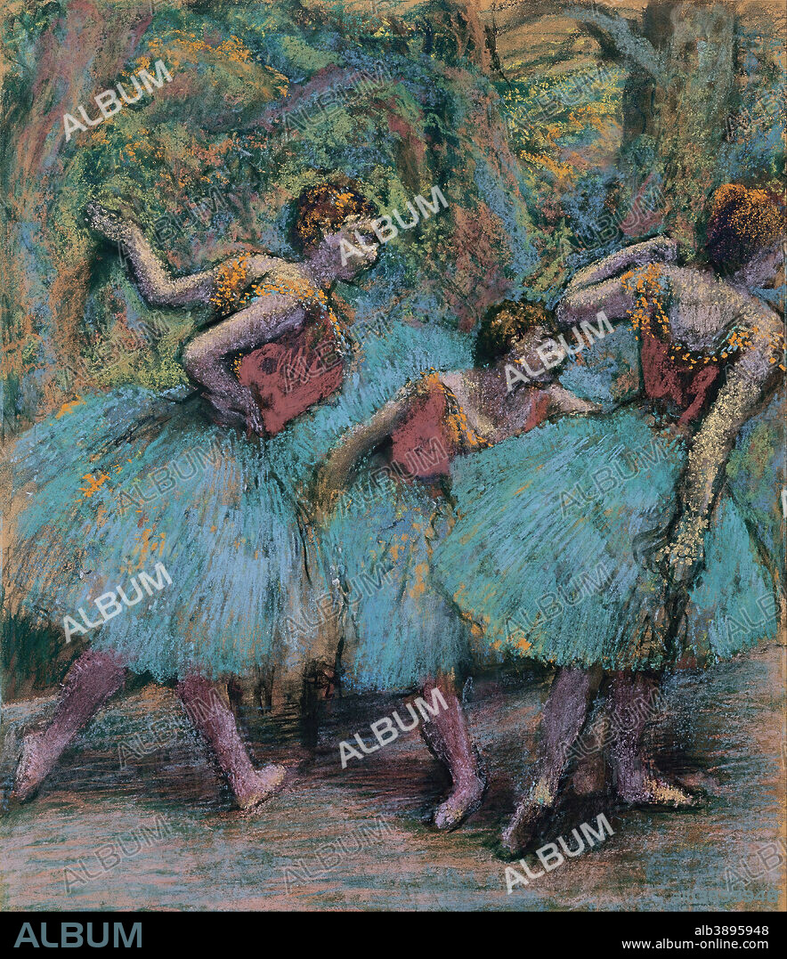 EDGAR DEGAS. Three Dancers (Blue Tutus, Red Bodices). Date/Period: 1903 ...