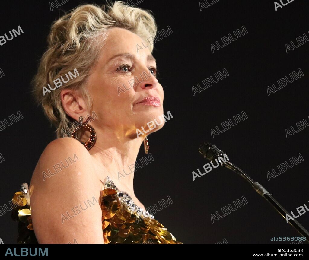 September 24, 2021, Zurich, Canton of Zurich, Switzerland: Actress Star Sharon Stone is emotional as she accepts the coveted Golden Eye Award at the Zurich Film Festival Masterâ¤s award ceremony, and the screening of her film classic, â¤½Casinoâ (Credit Image: © Amy Katz/ZUMA Press Wire).