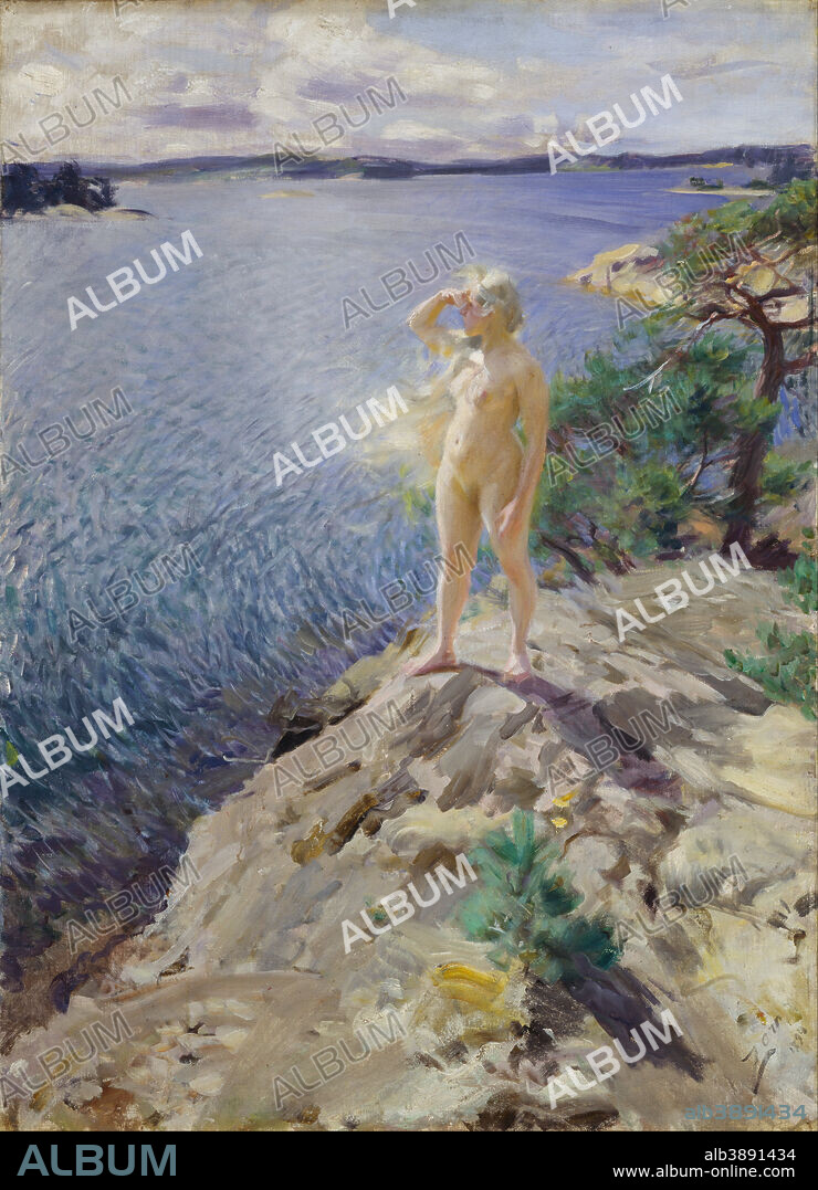ANDERS ZORN. In the Skerries. Date/Period: 1894. Painting. Oil on 