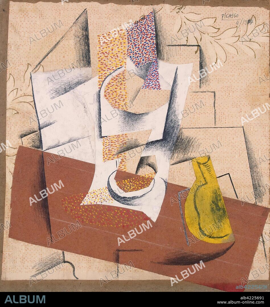 PABLO PICASSO. 'Composition with a Sliced Pear'. France, 1914. Dimensions: 35x32 cm.