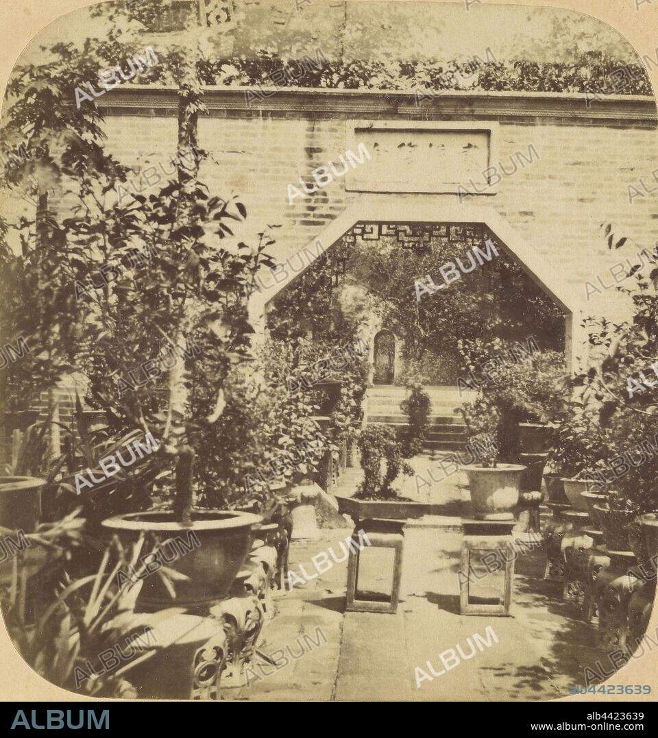 Canton. Garden of How Qua, With Shrubs Trained to Represent Animals., Pierre Joseph Rossier (Swiss, 1829 - about 1883), Negretti & Zambra (British, active 1850 - 1899), 1858–1859, Albumen silver print.